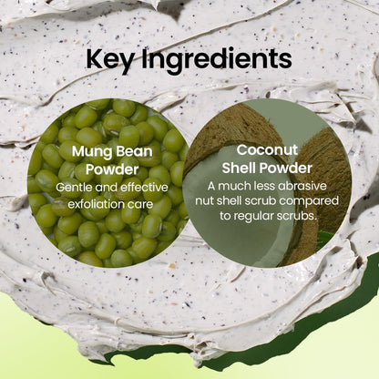 beplain Mung Bean Pore Clay Mask, Blackhead Facial Exfoliator, 4.05 fl oz